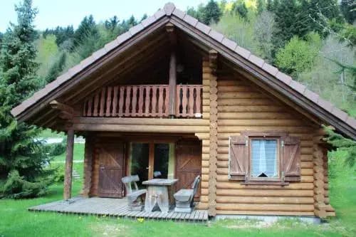 Chalet Individuel en Rondins Vologne 2 Chambres - Miniature 6