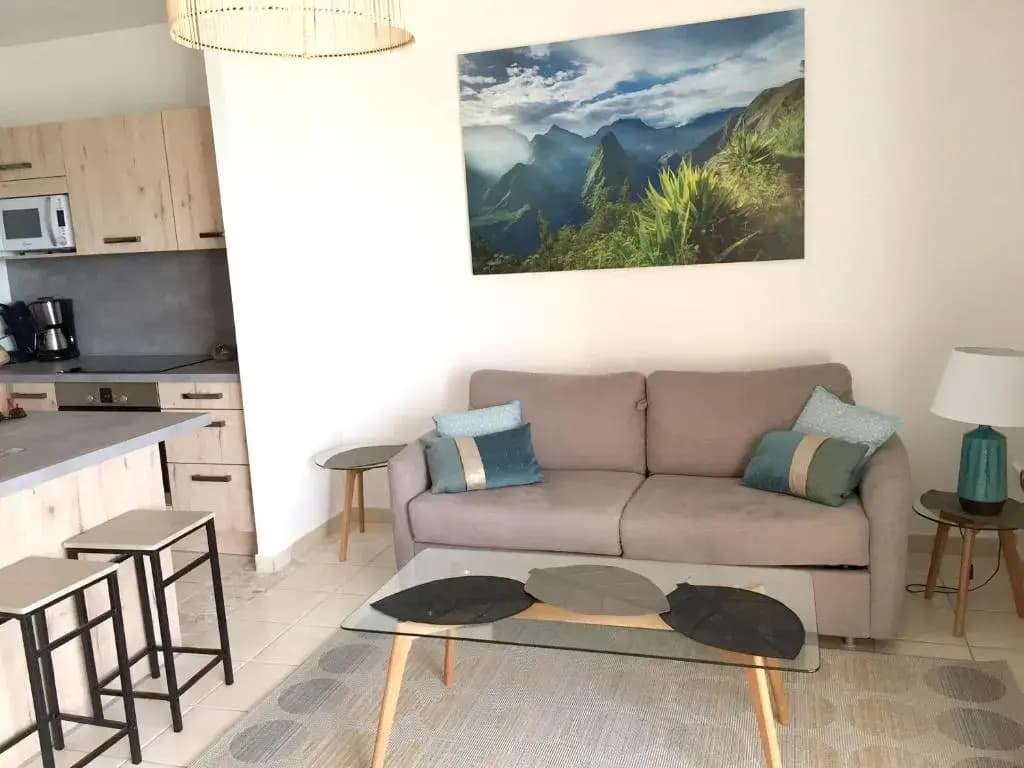Appartement d'une chambre avec vue sur la mer terrasse amenagee et wifi a Saint Paul a 2 km de la plage - Photo 1