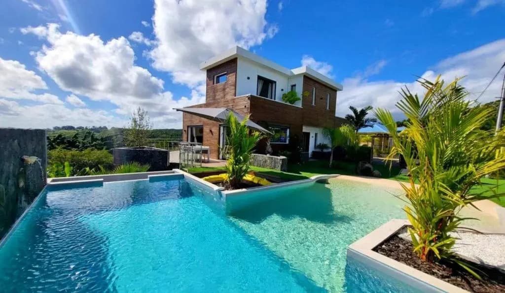 Villa de 3 chambres avec vue sur la mer piscine privee et jardin clos a Goyave a 2 km de la plage - Miniature 8