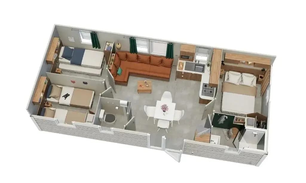 Mobil home 8 personnes - Photo 1