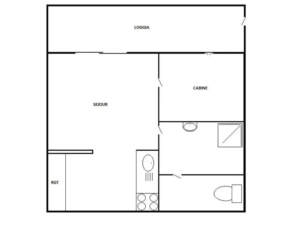 Appartement Port Barcarès, 1 pièce, 4 personnes - FR-1-81-304 - Photo 1
