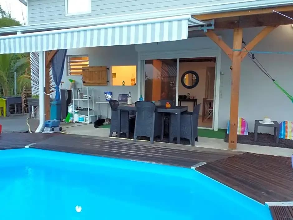 Chambre chez l'habitant avec piscine privative et vue panoramique sur la mer des cara¿s - Photo 5