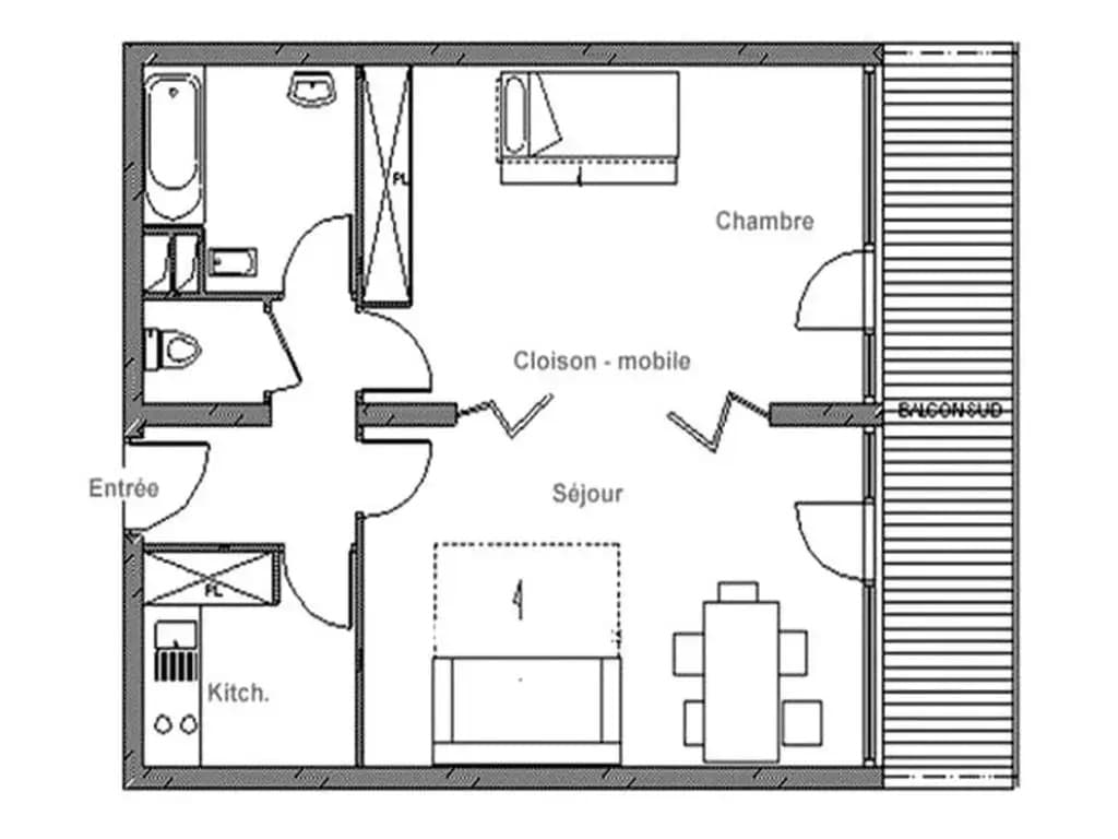 Appartement Les Menuires, 2 pièces, 5 personnes - FR-1-344-341 - Photo 1