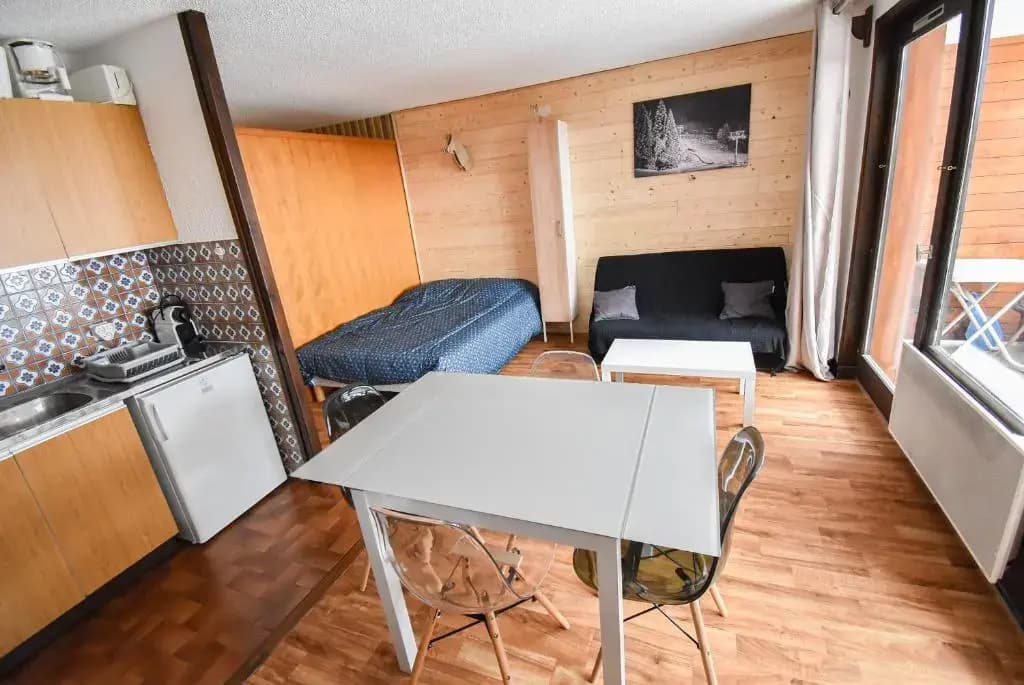 Le Relai S34 - Grand et lumineux studio avec coin montagne 4-6 pers, 50m des pistes, grand balcon exposé SUD, DRAPS NON CO...