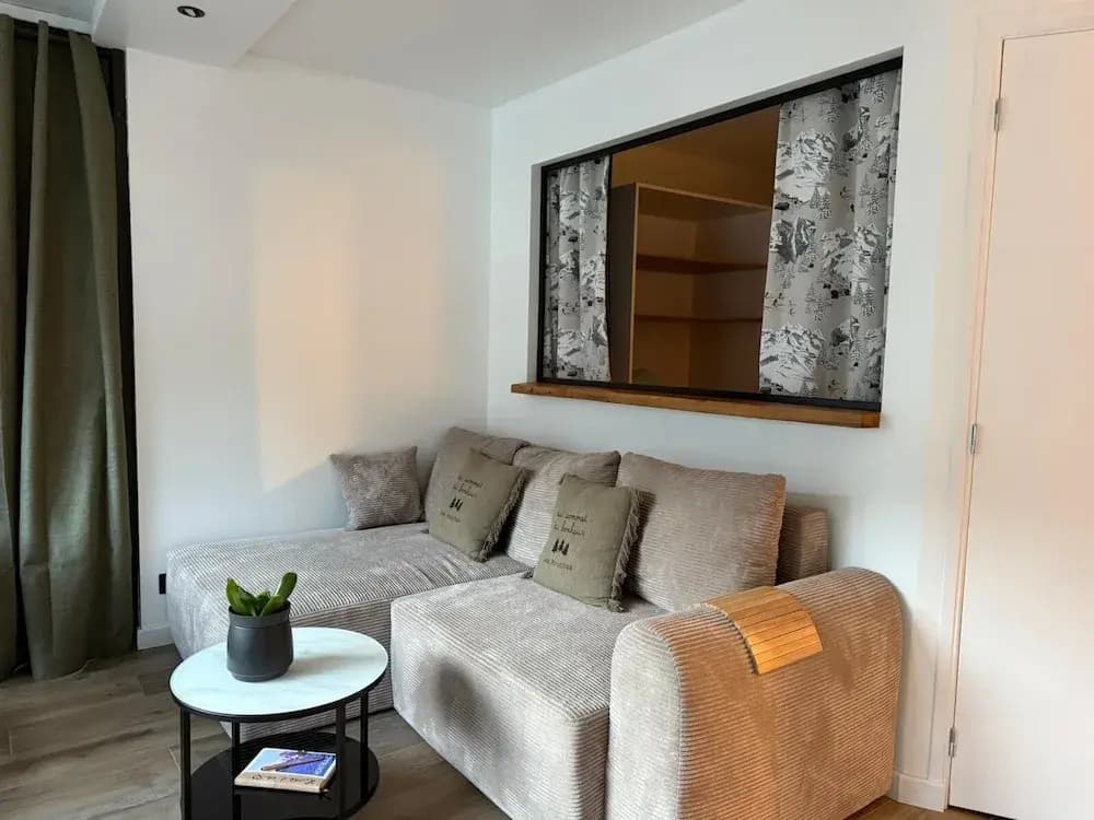 Appartement 1 chambre Les Houches aux pieds des pistes vue montagne - Photo 2