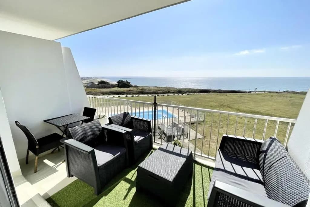 Magnifique T2 Archi Cosy Vue Mer 180 Piscine - Miniature 6