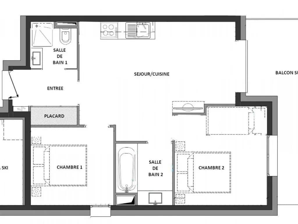 Appartement Hauteluce, 3 pièces, 6 personnes - FR-1-293-281 - Miniature 7