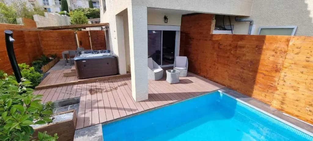 Rêves de vie, appartement vue mer, piscine non chauffée et spa privatifs - Miniature 6