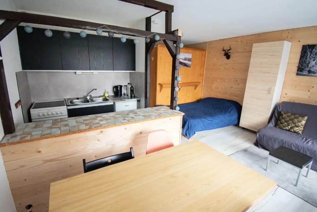 Relai S11 Grand et lumineux studio avec coin montagne 4-6 pers, 30m des pistes, grand balcon, DRAPS NON COMPRIS - Photo 5