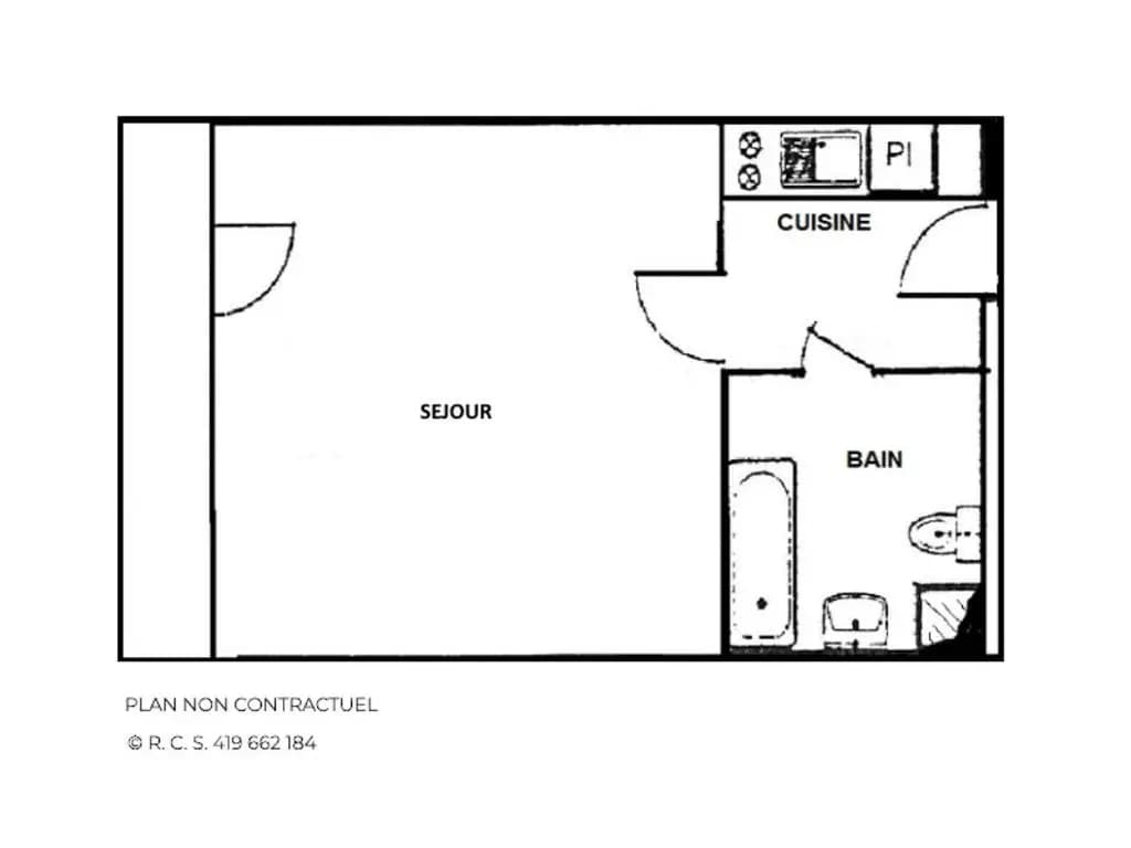 Appartement Les Menuires, 1 pièce, 2 personnes - FR-1-452-264 - Photo 5