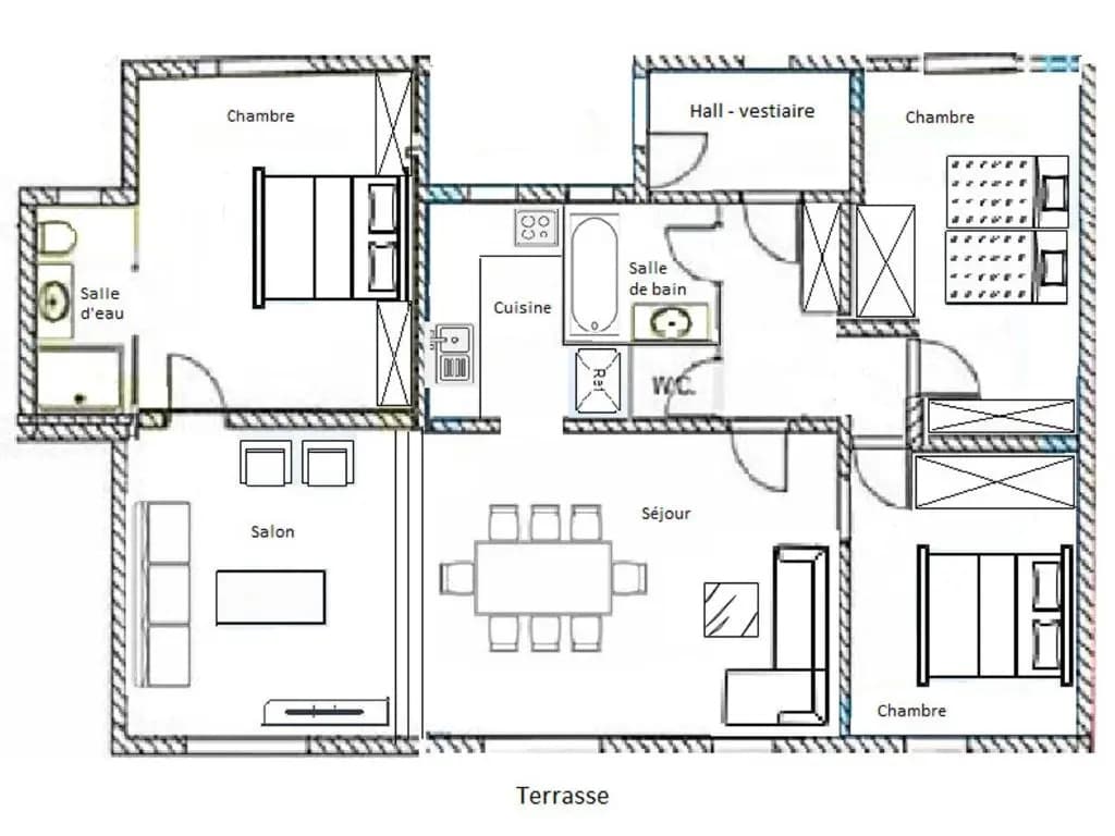 Appartement Méribel, 4 pièces, 6 personnes - FR-1-411-561 - Photo 1