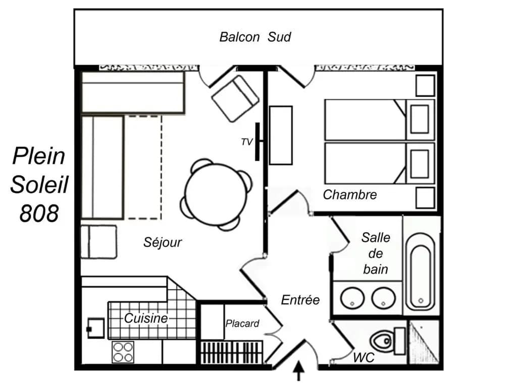 Appartement Méribel, 2 pièces, 5 personnes - FR-1-182-20 - Photo 1