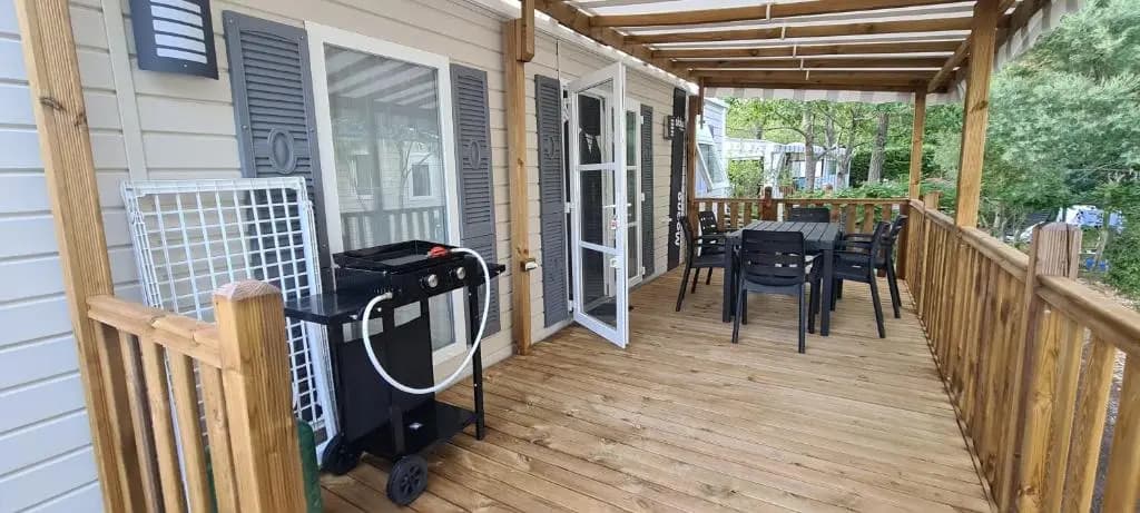 Mobilhome 2 ch,1 salon 40m2 de Charme dans camping *** - Miniature 6