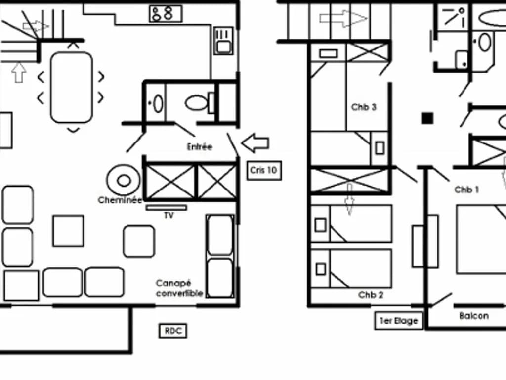 Appartement Méribel, 4 pièces, 8 personnes - FR-1-411-71 - Photo 1