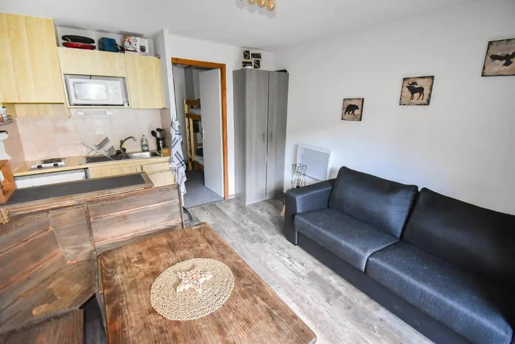 Au Pied des Pistes B48, Chaleureux studio 4 pers, balcon plein SUD, DRAPS NON COMPRIS - Photo 2
