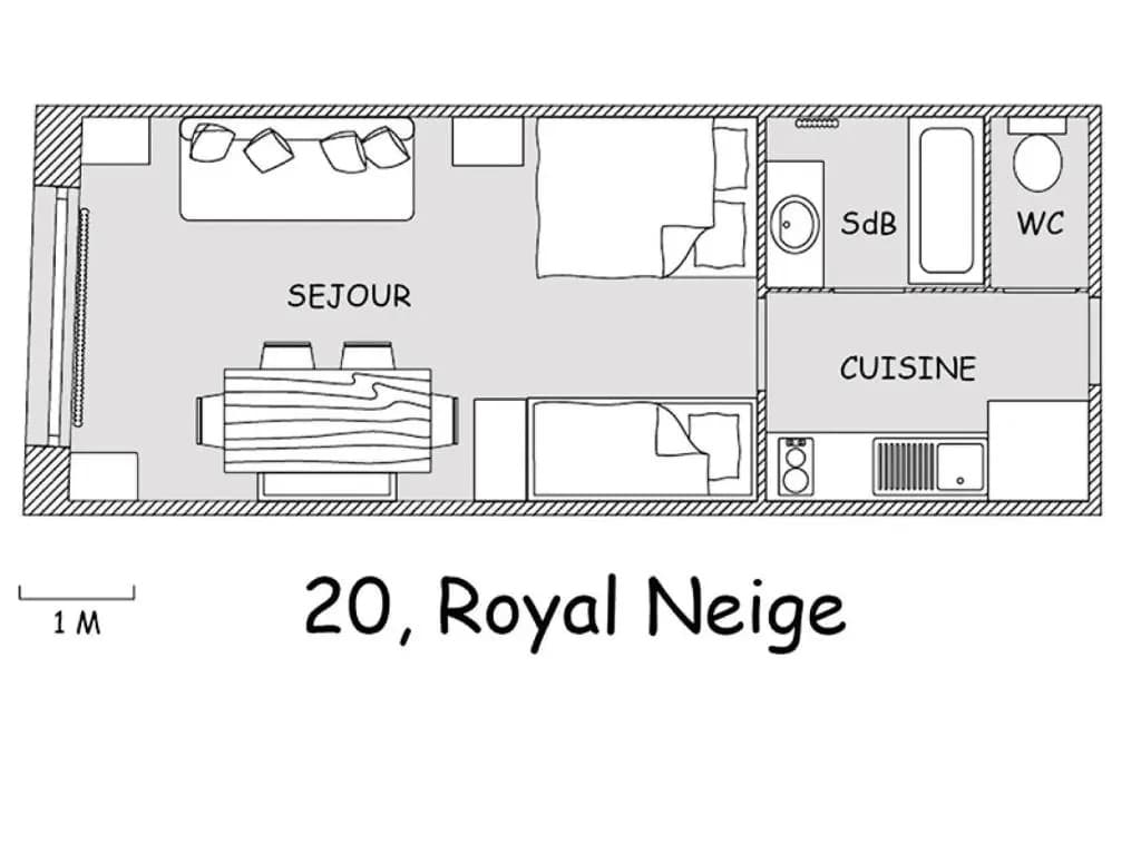 Résidence Royal Neige - Studio pour 4 Personnes 754 - Miniature 7