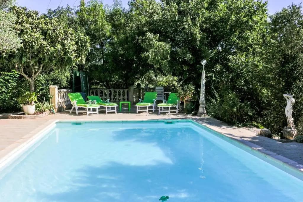 Maison d'une chambre avec piscine partagee terrasse amenagee et wifi a Pougnadoresse - Photo 4