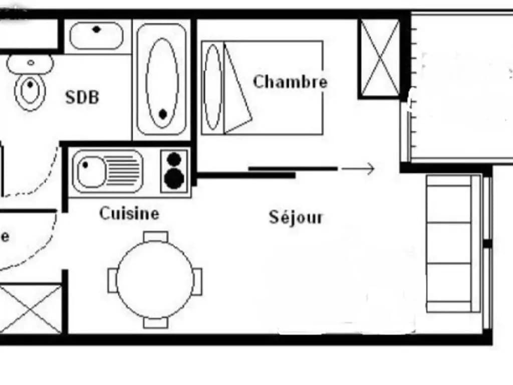 Appartement Les Menuires, 2 pièces, 4 personnes - FR-1-178-317 - Photo 1