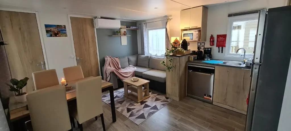 Mobilhome 2 ch,1 salon 40m2 de Charme dans camping *** - Photo 1