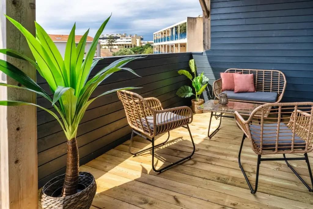 Mamita1"Apartment delight of the pines"spacious bright T3 62m18mterrace - Miniature 8