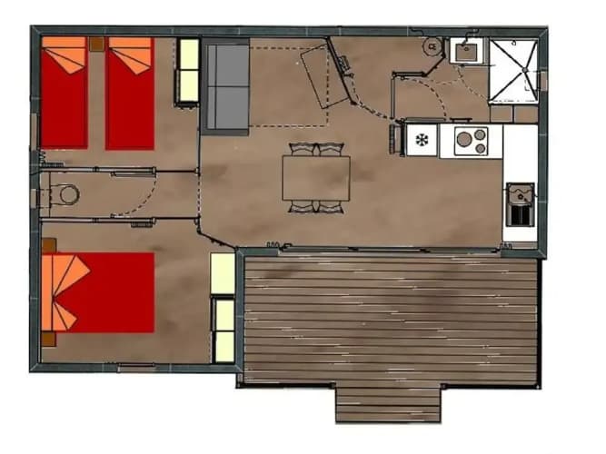 Camping Le Verdoyant - Chalets