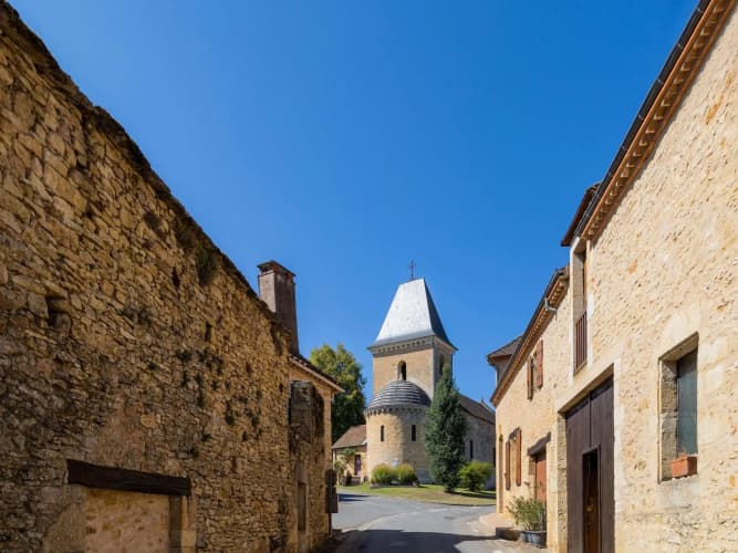 Stone holiday home in Saint Cernin de l Herm with pool